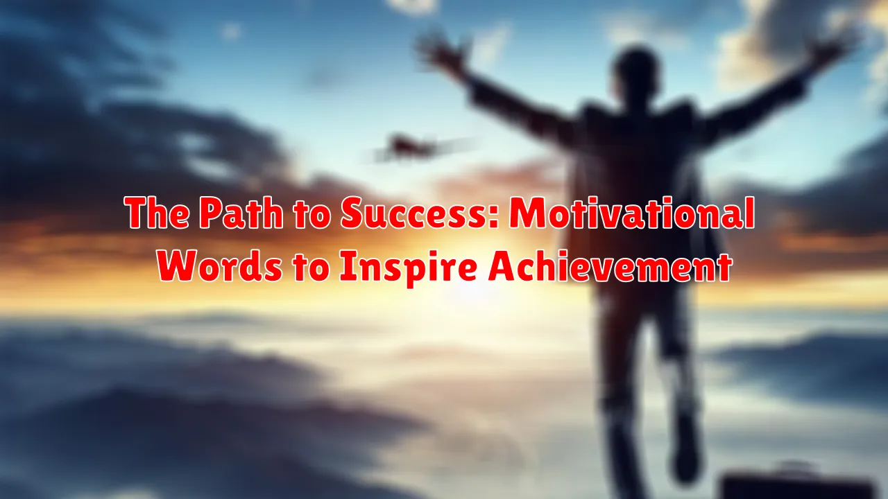 The Path to Success: Motivational Words to Inspire Achievement
