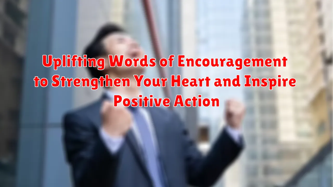 Uplifting Words of Encouragement to Strengthen Your Heart and Inspire Positive Action